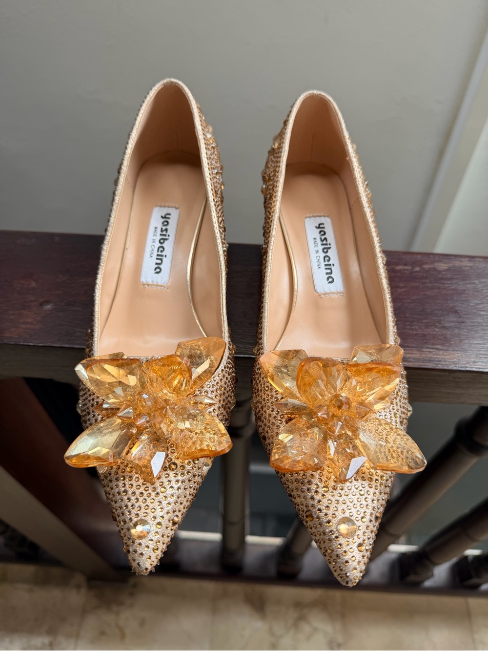 Gold Cinderella Shoes